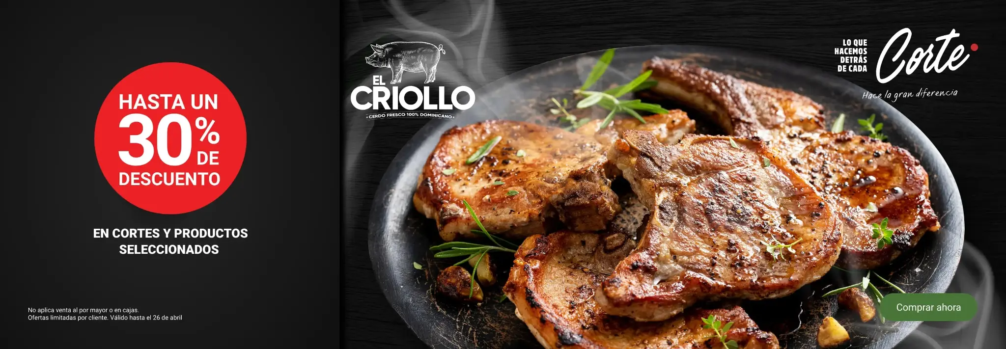 El Criollo — Hasta un 30% de descuento en cortes seleccionados