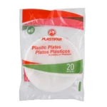 Plato Desechable Plastifar Plástico Rígido #6 20 Uds